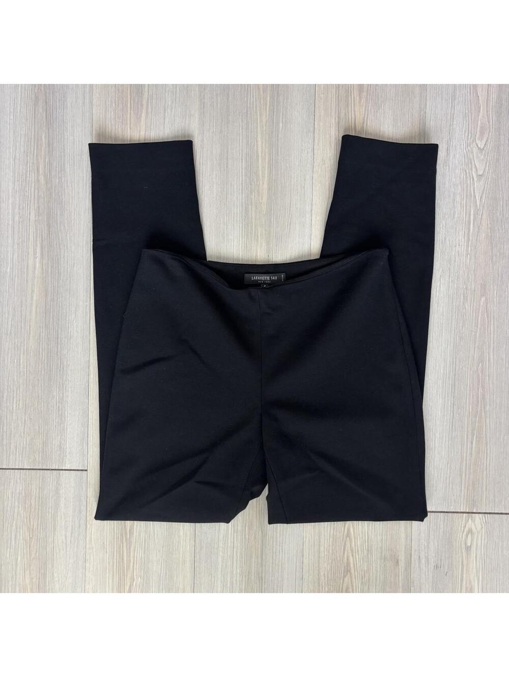 Lafayette 148 New York Womens Petite Size P Black Stretch Ankle Pants Side Zip